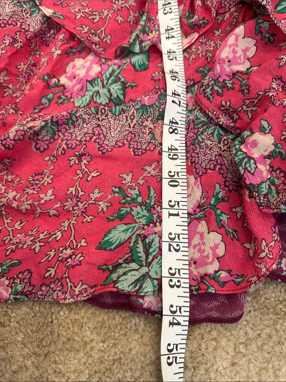 Figue Frederica Floral Ruffle Wrap Maxi Dress NO BELT XS/S - Picture 9 of 9